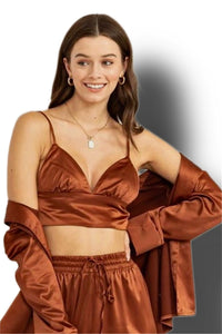 Satin silk bralette top