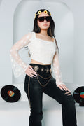 Blusa con mangas acampanadas y encaje Landslide