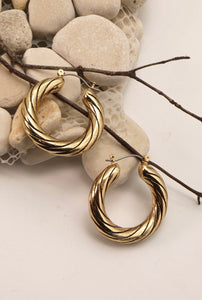 Antique Gold Hoops