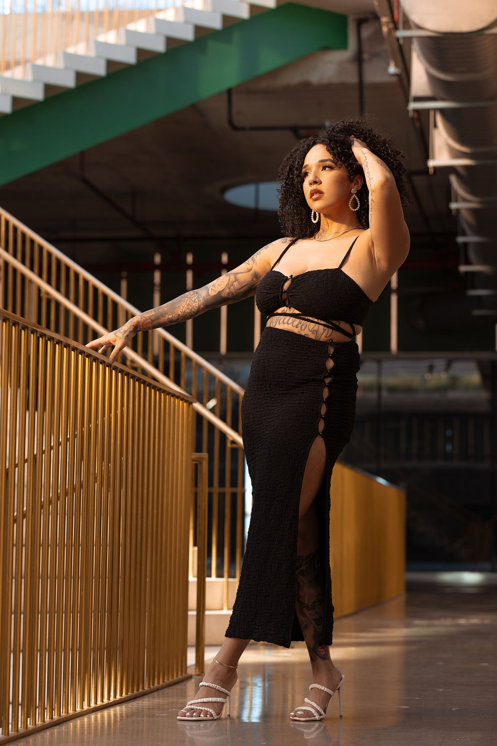 Conjunto de falda volcánica de 2 piezas