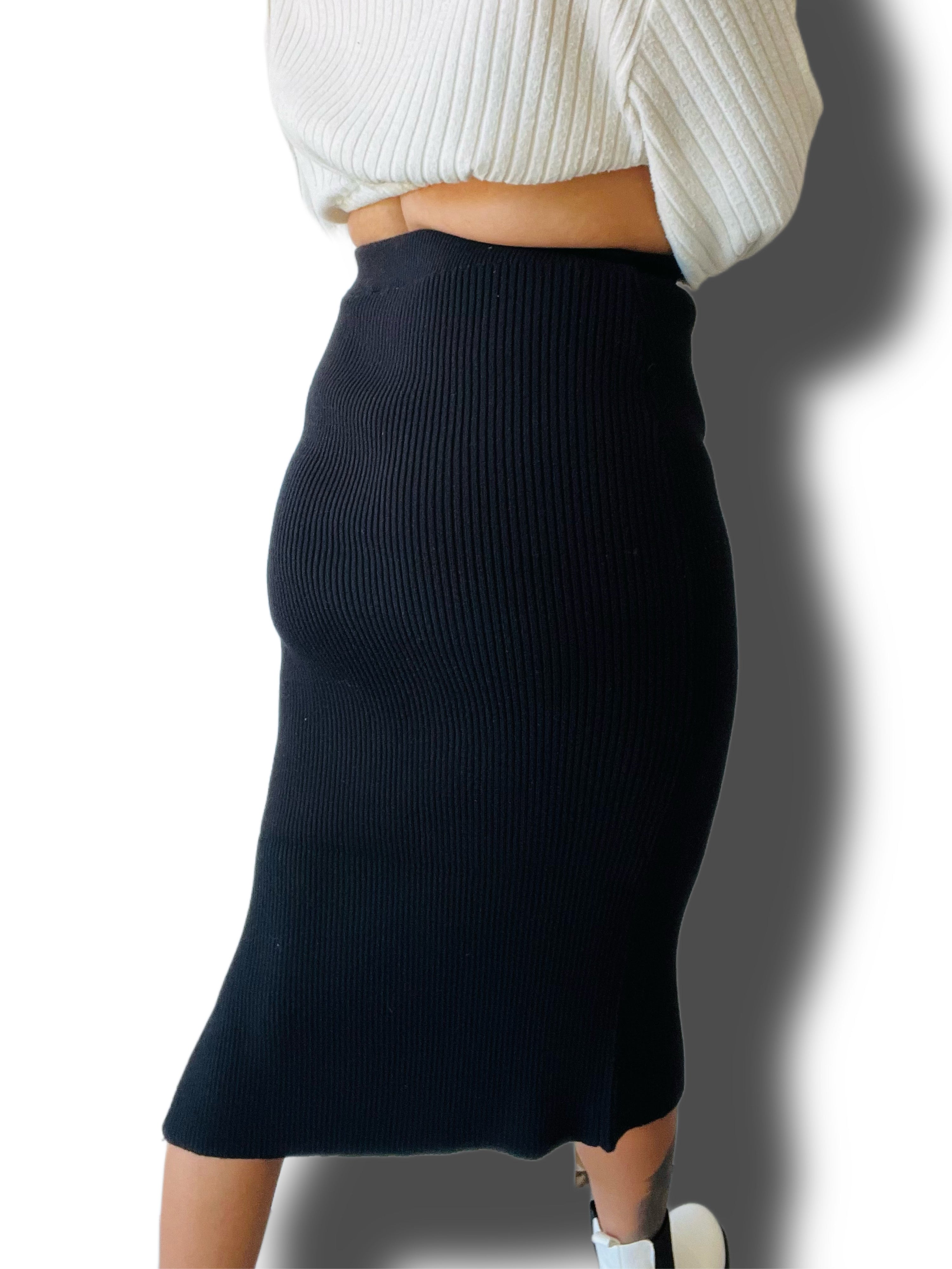 Blacked Out Midi Skirt