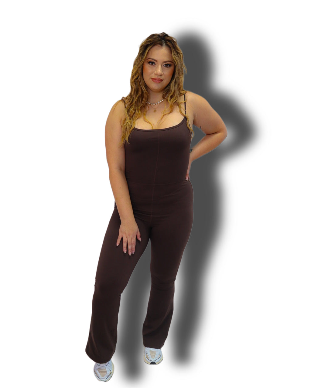 Dark Cocoa Flare Jumpsuit