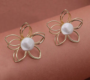 Opal Flower Earrings