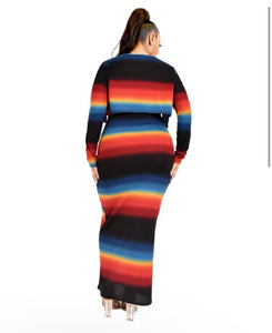 Deep Rainbow Dress Set