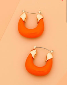 Chunky Ushape hoop earrings